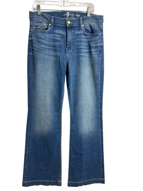 7 For All Mankind Women's Tailorless Dojo Wide Leg Flare Jeans Size‎ 32